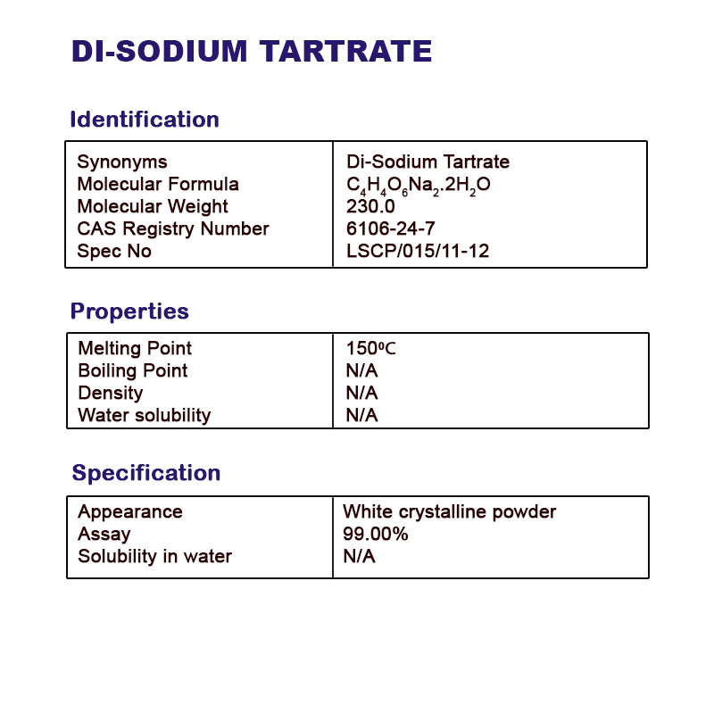 di sodium tartrate